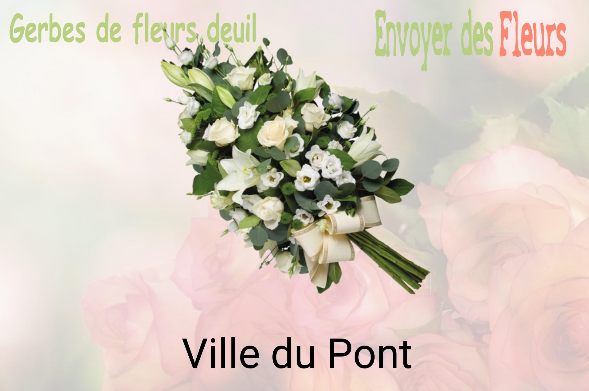 Gerbe de fleurs de deuil livrée à Ville-du-Pont